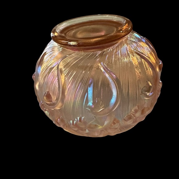 Fenton Lily Of The Valley Peach Pink  Bowl - Picture 8 of 9